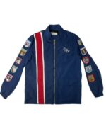 Lana Del Rey Racing Stripe Leather Jacket - Image 3