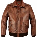 Men’s A2 Real Goatskin Leather Pilot Flying Jacket