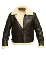 Mens Aviator B3 Bomber Sheepskin Jacket - Image 2
