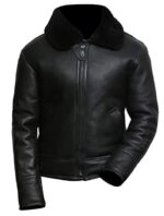 Mens Aviator B3 Shearling Sheepskin Jacket - Image 2