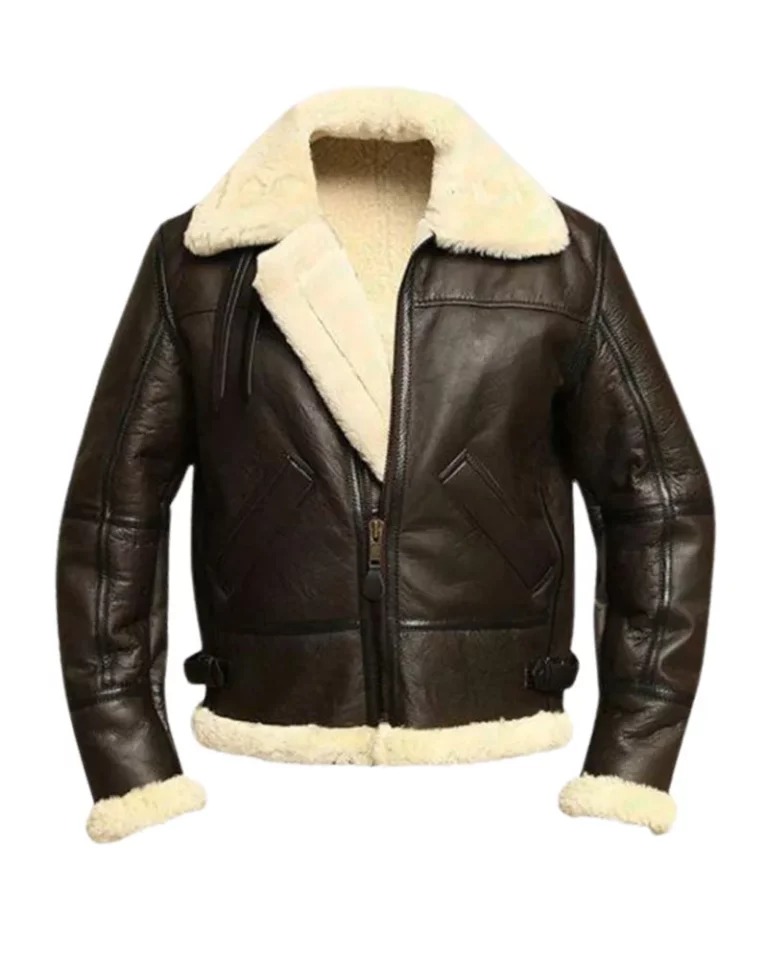 Men’s Aviator Sheepskin Leather Jacket Men’s Aviator Sheepskin Leather Jacket - Image 1
