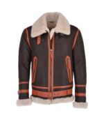 Men’s Flying Aviator Shearling Bomber Jacket