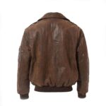 Men’s Leather Flight Bomber Jacket Air Force Aviator - Image 2