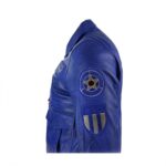 Men’s Real Leather Blue Bomber Pilot Flying Jacket With Badges – Aviator Bomber Jacket - Image 2