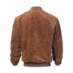 Mens Vintage Leather Baseball Bomber Jacket - Image 2