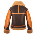 Raf B3 Aviator Brown Shearling Jacket - Image 2