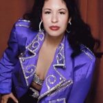 Selena Quintanilla Biker Purple Vegan Leather Jacket