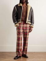 Leather-Trimmed Shearling Jacket - Image 5