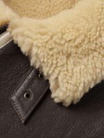 Leather-Trimmed Shearling Jacket - Image 4
