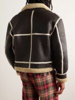 Leather-Trimmed Shearling Jacket - Image 2