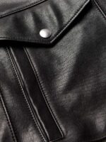 Shearling-Trimmed Full-Grain Leather Bomber Jacket - Image 4