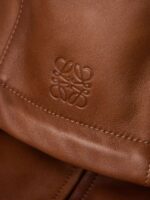 Shearling-Trimmed Leather Hooded Jacket - Image 4