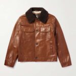 LORO PIANA Shearling-Trimmed Leather Jacket