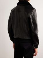 Carter Shearling Leather Bomber Jacket - Image 3