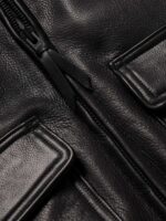 Carter Shearling Leather Bomber Jacket - Image 2
