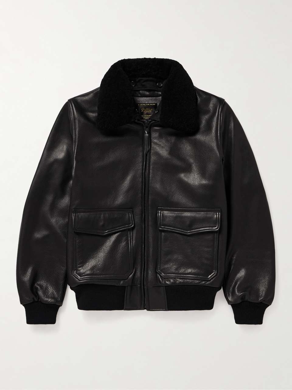 The Carter Shearling Bomber Jacket Carter Shearling Leather Bomber Jacket - Image 1