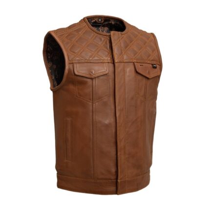 Dust Devil Men's Leather Motorcycle Vest A Rider's Essential