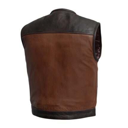 Lowside Gunner Men's Leather Motorbike Vest