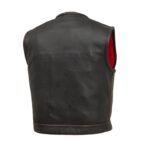 Lowside Men's Motorcycle Leather Vest with Perforated Design - Image 2