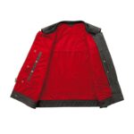 Lowside Men's Motorcycle Leather Vest with Perforated Design