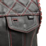 Sinister Leather Motorcycle Vest for Men - Image 5