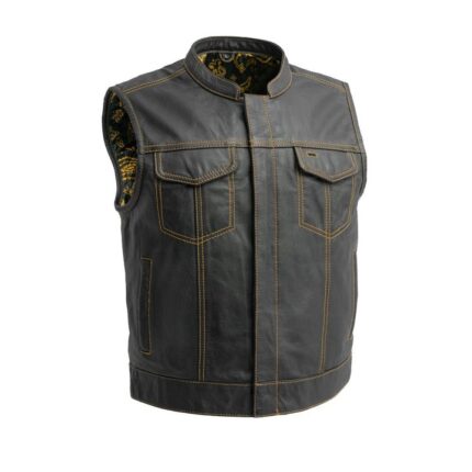 The Club Cut Leather Vest for Men - Available in a Variety of Colors