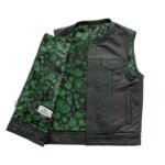 The Cut Men's Leather Motorcycle Vest Available in Multiple Colors - Image 2