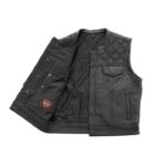 Upside Men’s Club Style Leather Vest for Bikers - Image 4